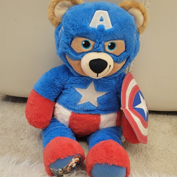 Marvel Comicd Captain America Bear Plush Build a Bear - Picture 6 of 15